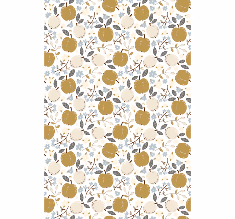 Cortina roller frutas estampado floral de manzana - TenVinilo