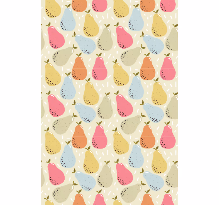 Cortina roller frutas ilustración de pera estampada - TenVinilo