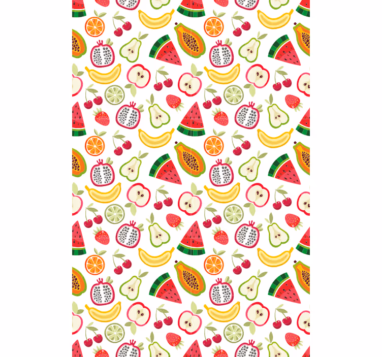Cortina roller frutas diseño de patrón frutal - TenVinilo
