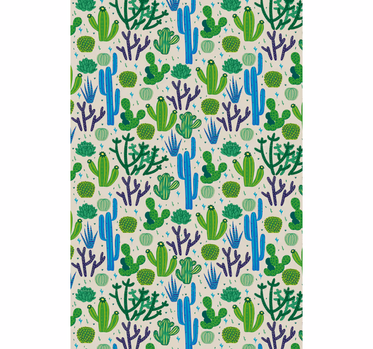 Cortina roller cactus diseño de patrón de cactus - TenVinilo