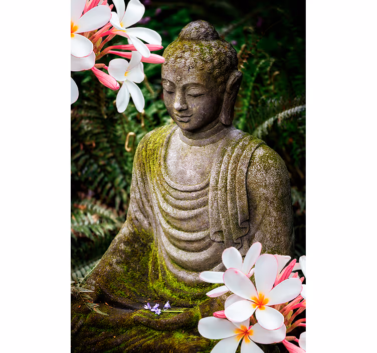Estor zen buda en la naturaleza - TenVinilo