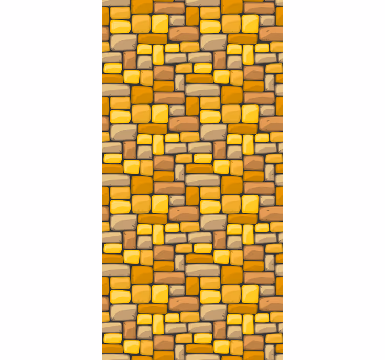Cortina roller textura mosaico amarillo rectangular - TenVinilo
