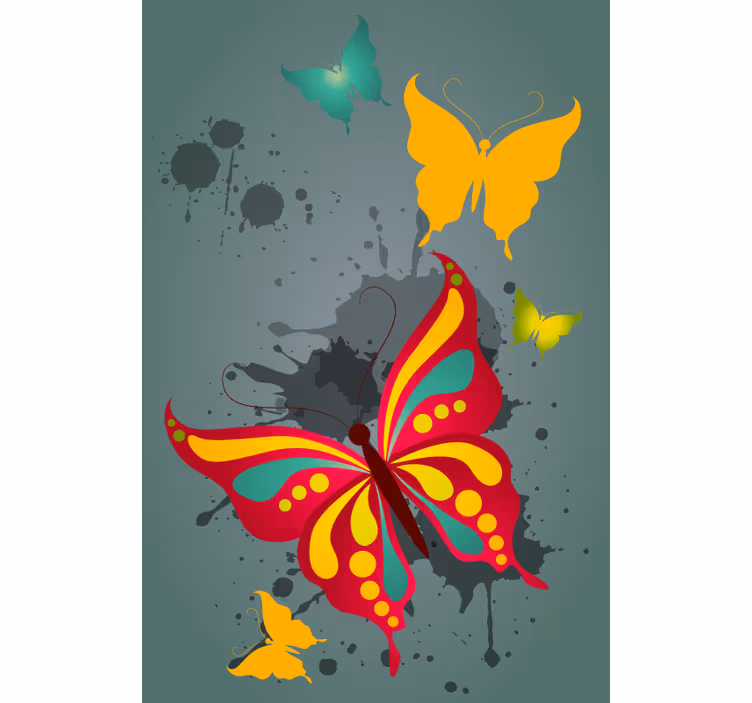 Estor Mariposa multicolor divertido 100 - TenVinilo