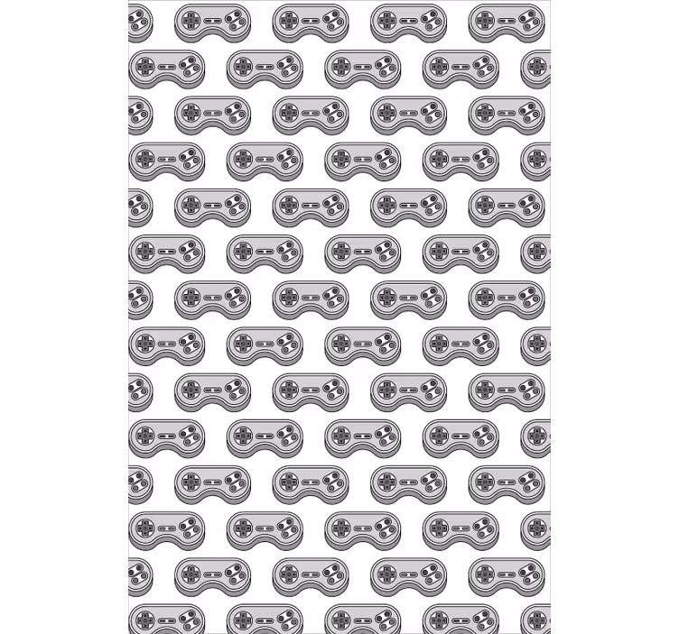Cortina roller geek patrón de controlador gris - TenVinilo
