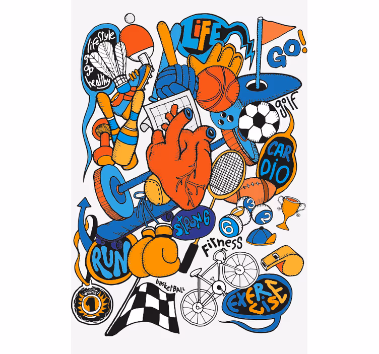 Estor deportes Deportes collage - TenVinilo