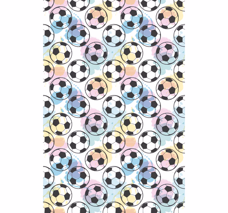 Cortina roller fútbol bolas de colores - TenVinilo
