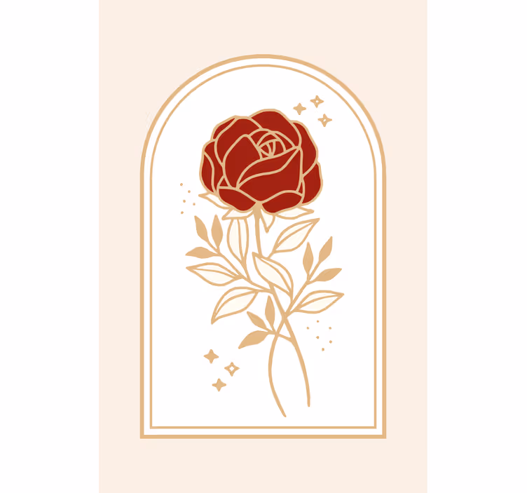 Cortina roller elegante rosa arqueada beige - TenVinilo
