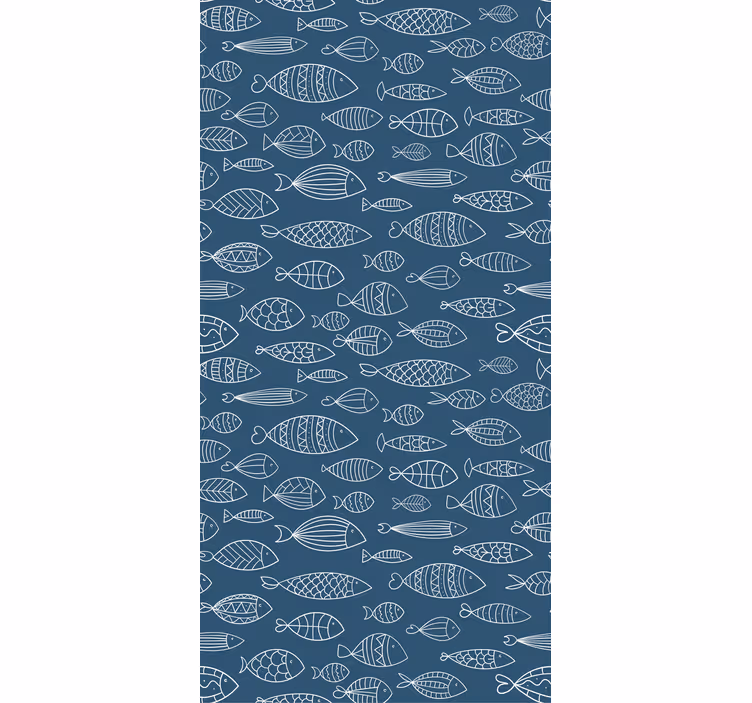 Cortina roller animales diseño de patrón de peces - TenVinilo
