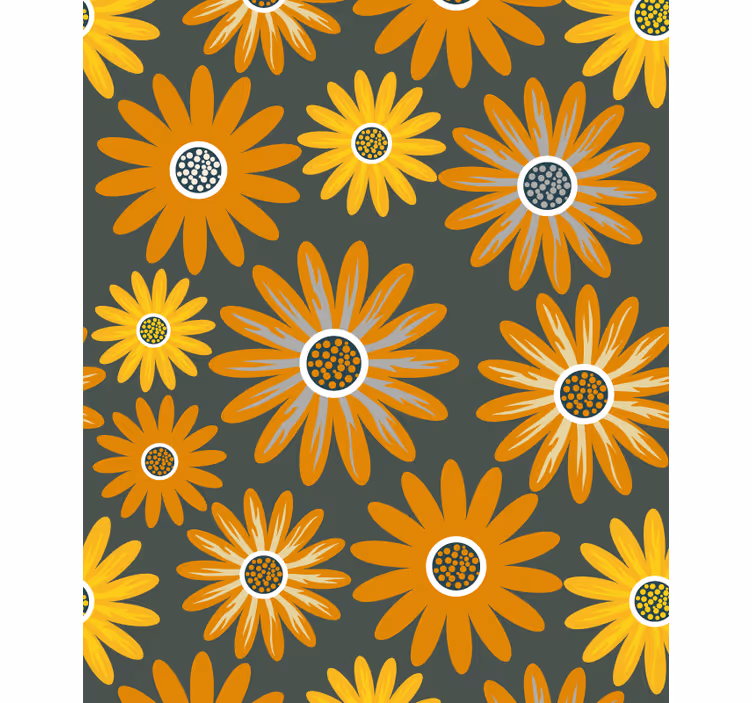 Cortina roller flores alegre arreglo floral - TenVinilo