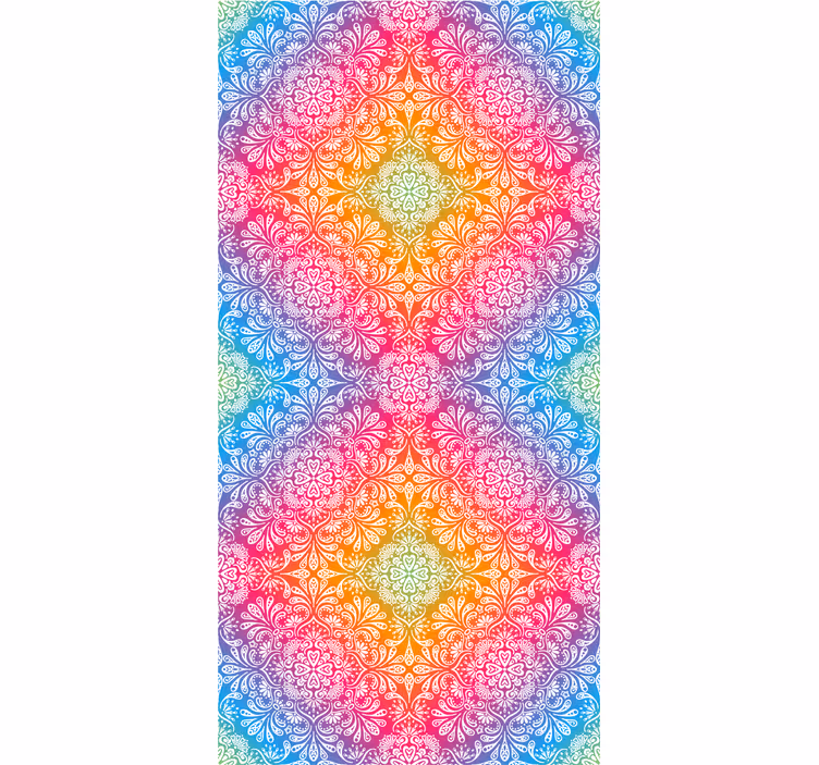 Cortina roller zen patrón de mandala colorido - TenVinilo