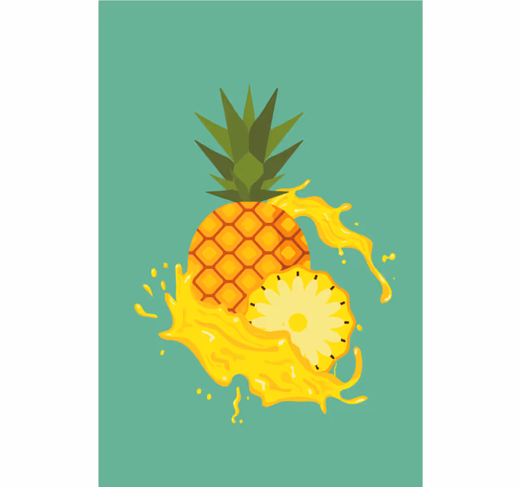 Cortina roller frutas salpicadura de piña - TenVinilo