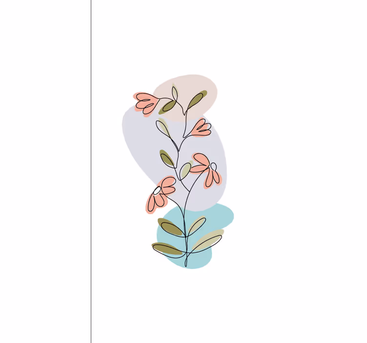 Cortina roller flores encantadores tallos florales - TenVinilo