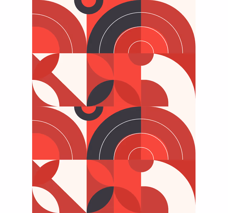 Estor dibujos Arte geométrico rojo - TenVinilo