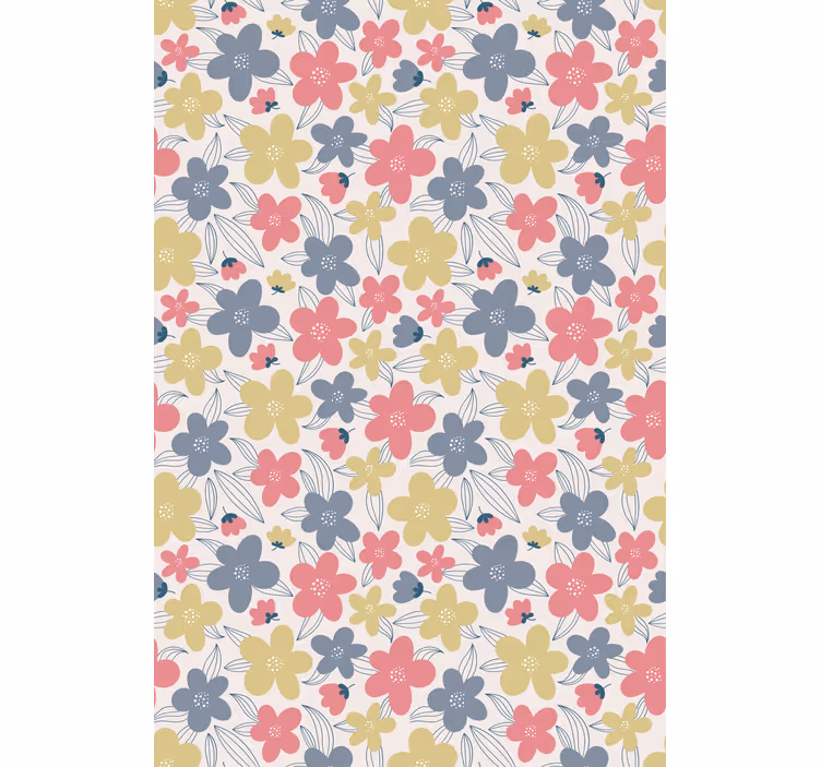 Cortina roller flores motivos botánicos vibrantes - TenVinilo