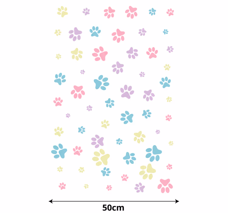 Estor animales Fantásticas patas de perro de colores - TenVinilo