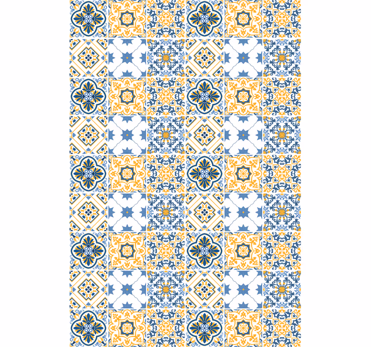 Cortina roller textura patrones de mosaicos intrincados - TenVinilo