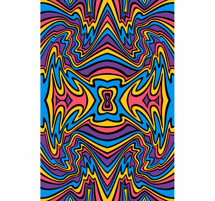 Cortina roller remolinos abstractos vibrantes - TenVinilo