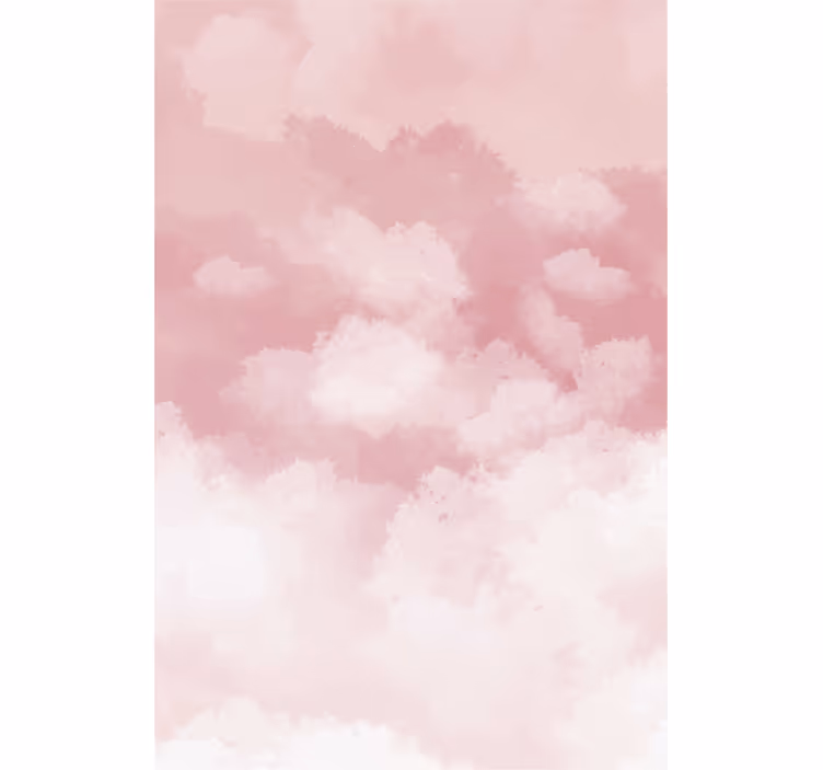 Cortina roller nubes rosa acuarela suave - TenVinilo