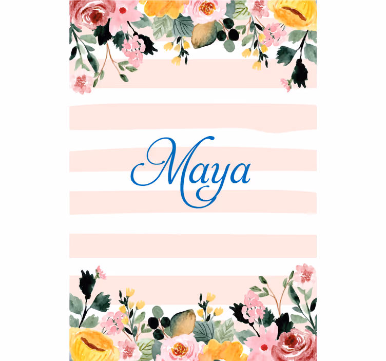 Cortina roller floral motivo a rayas personalizado - TenVinilo