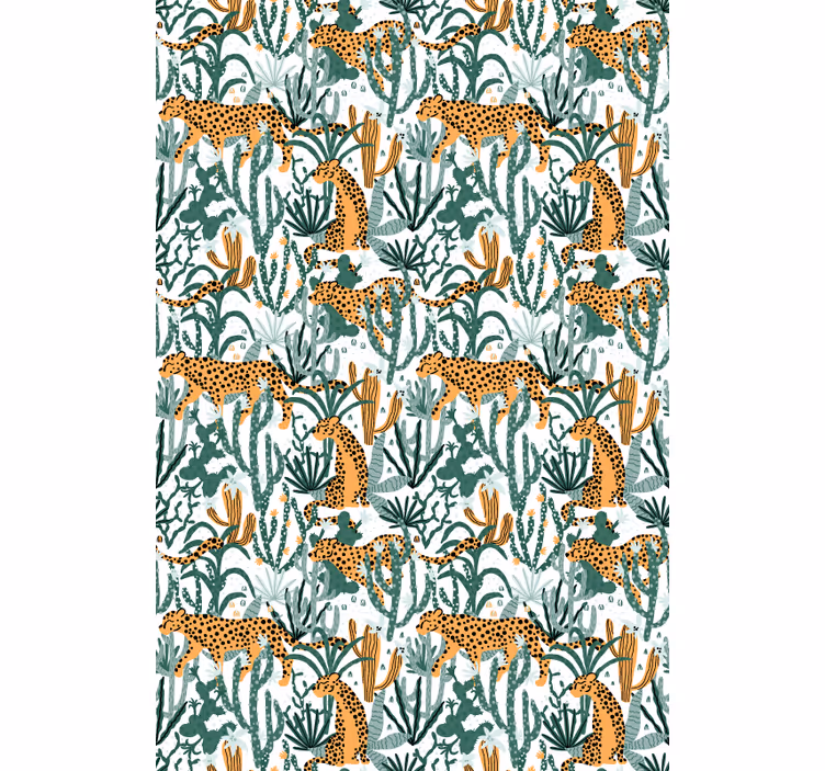 Cortina roller animales safari flora fauna - TenVinilo