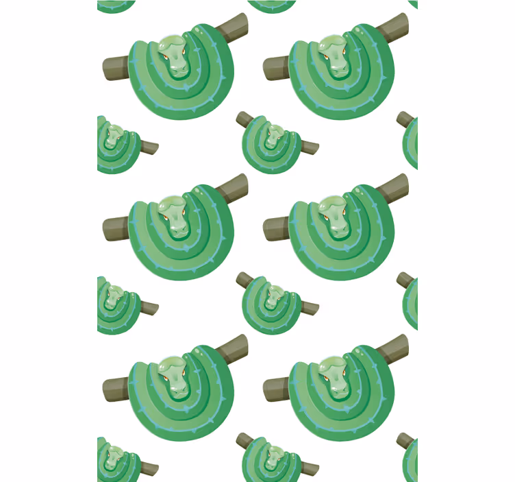 Cortina roller animales diseño de serpiente verde - TenVinilo