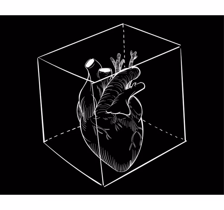 Cortina roller divertida ilustración de anatomía del corazón - TenVinilo