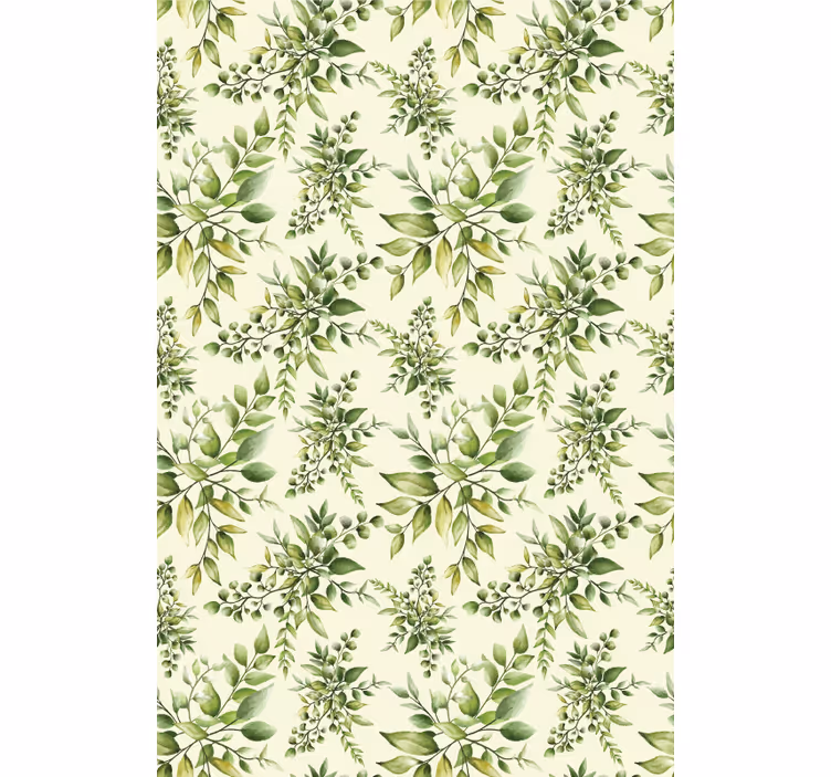Cortina roller flores patrón de vegetación exuberante - TenVinilo