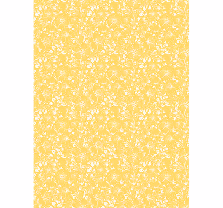 Cortina roller floral delicado motivo amarillo - TenVinilo