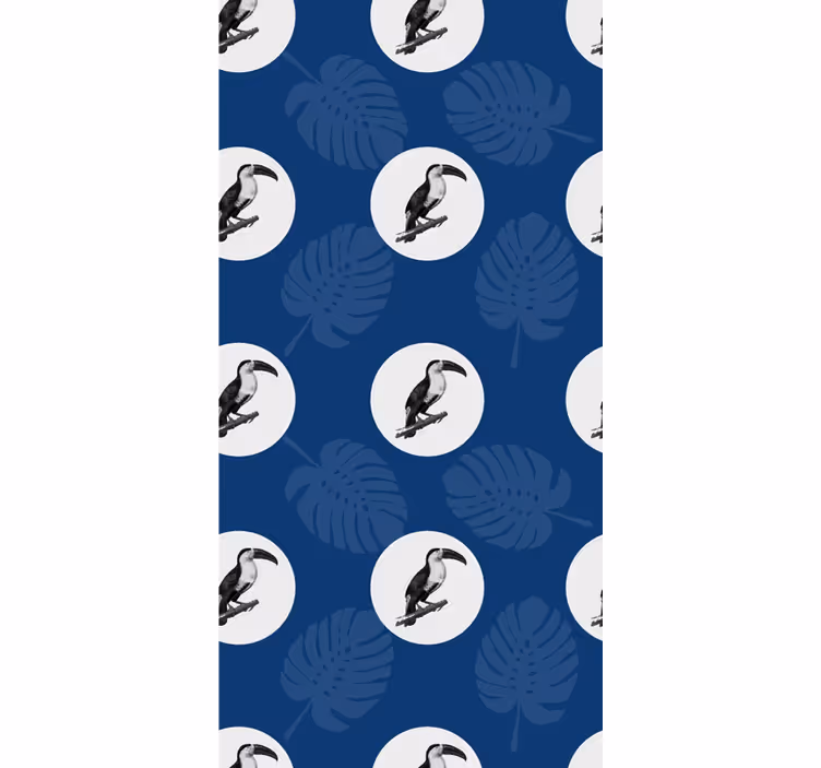 Cortina roller animales patrón de tucán tropical - TenVinilo