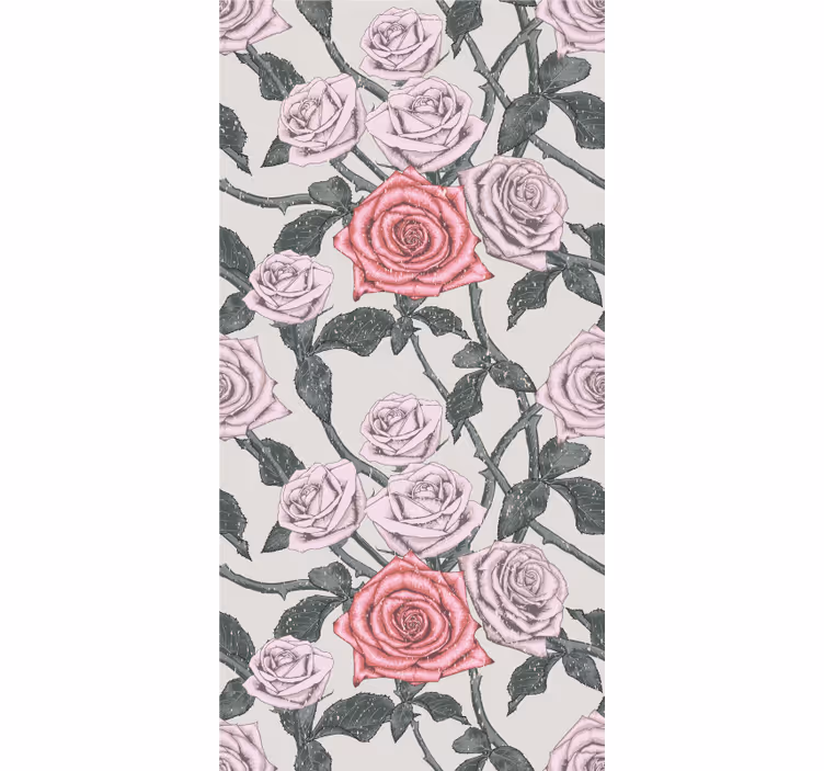 Cortina roller flores elegante arreglo de rosas - TenVinilo