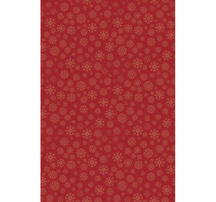 Cortina roller roja patrón de copo de nieve - TenVinilo