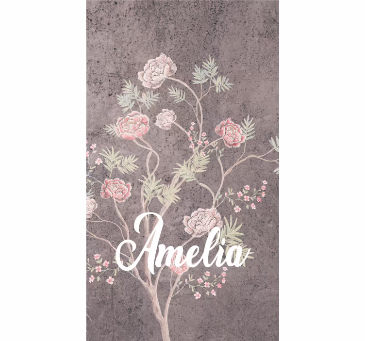 Cortina roller flores elegancia floral personalizada - TenVinilo