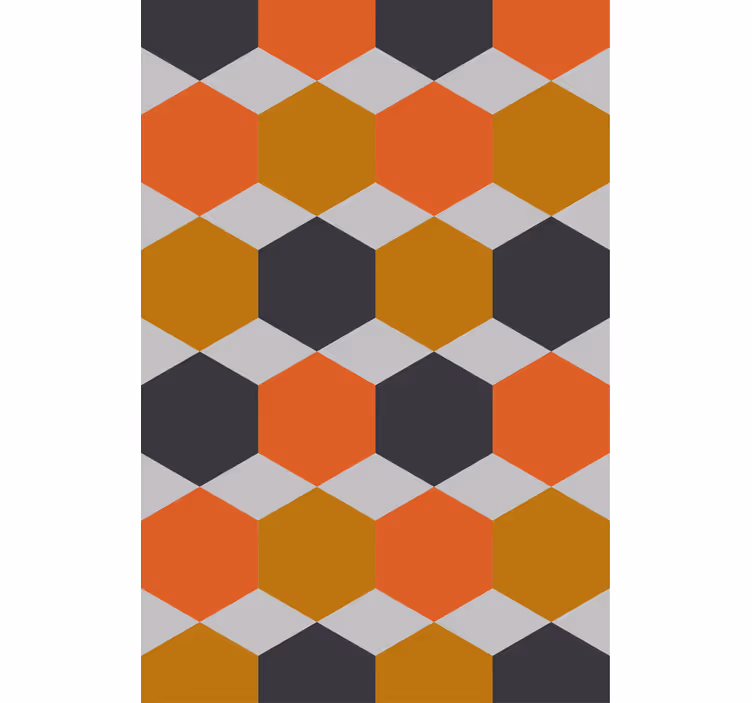 Cortina roller moderno diseño de patrón hexagonal - TenVinilo
