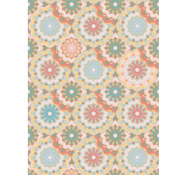 Cortina roller floral patrones florales intrincados - TenVinilo