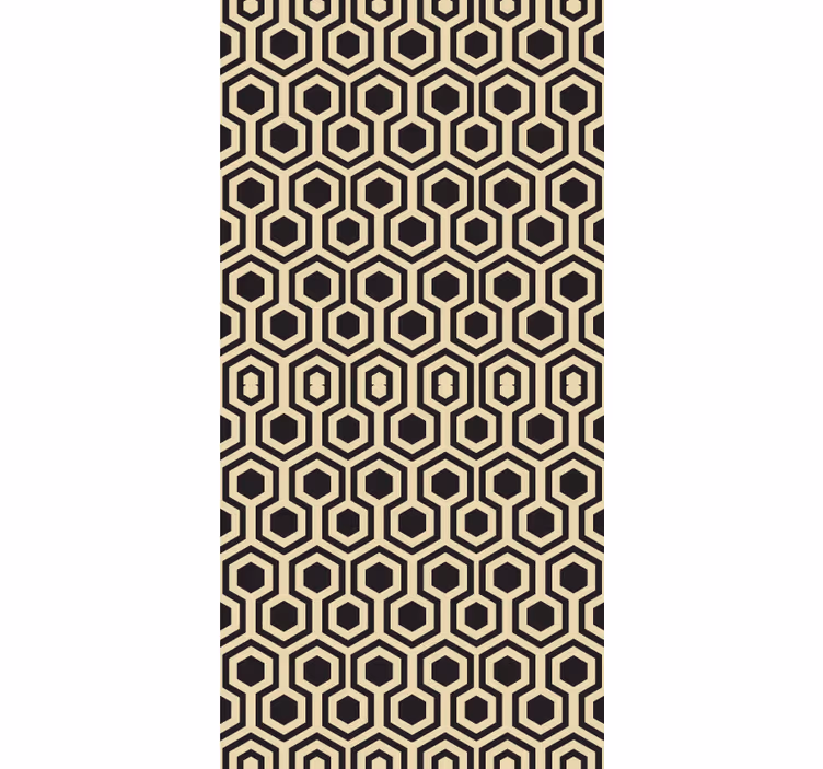 Cortina roller living comedor estilo hexagonal - TenVinilo