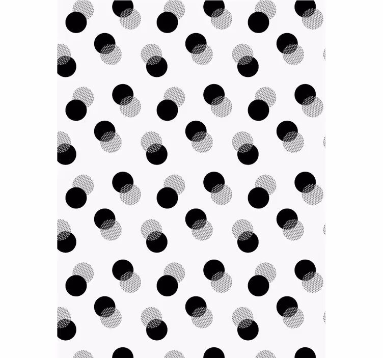 Estor patrón dots negro y blanco - TenVinilo