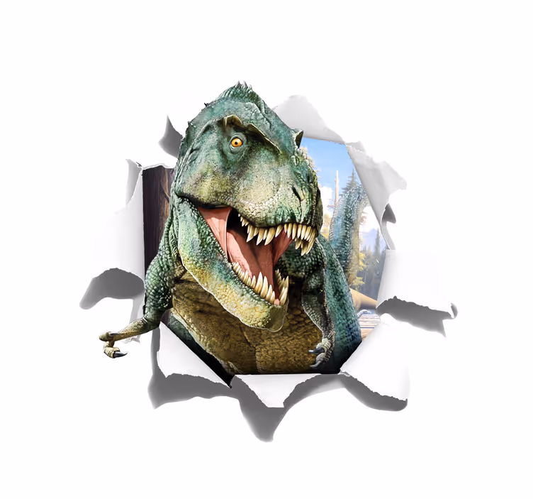 Estor infantil t-rex enojado en 3D - TenVinilo
