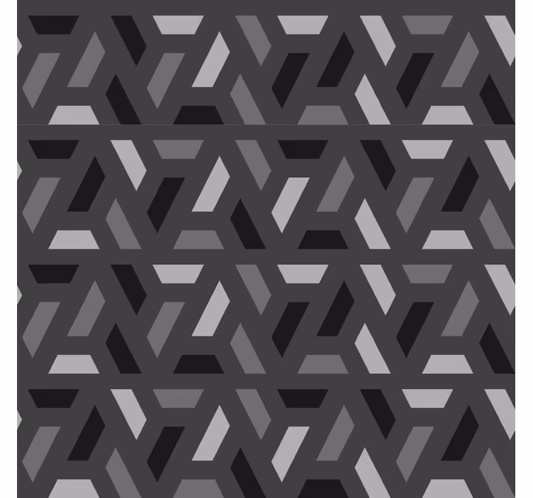 Estor para salón triángulos geométricos tonos negros - TenVinilo