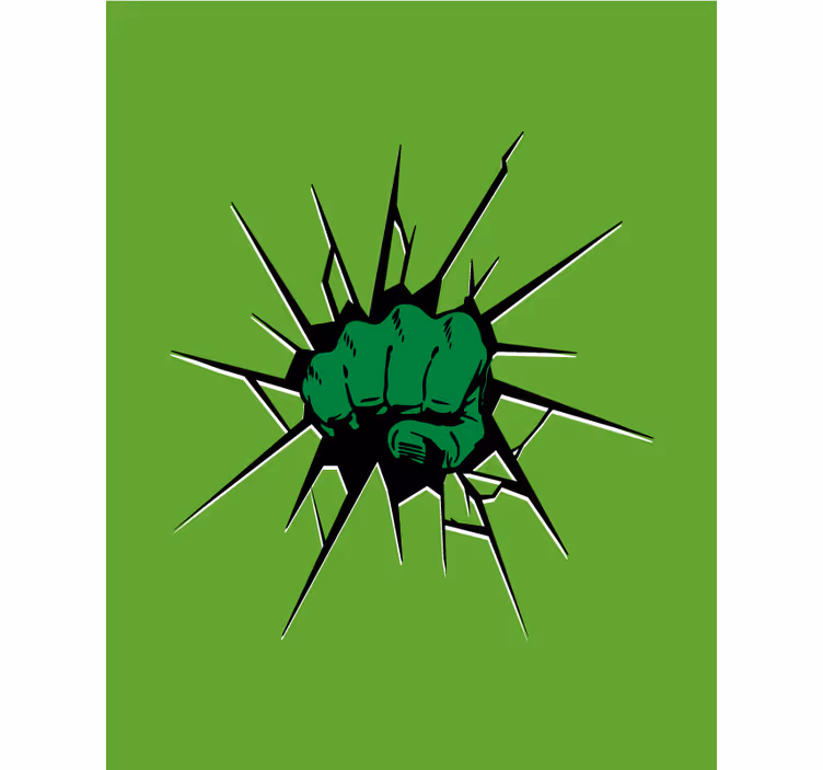 Cortina roller superhéroes puño verde - TenVinilo