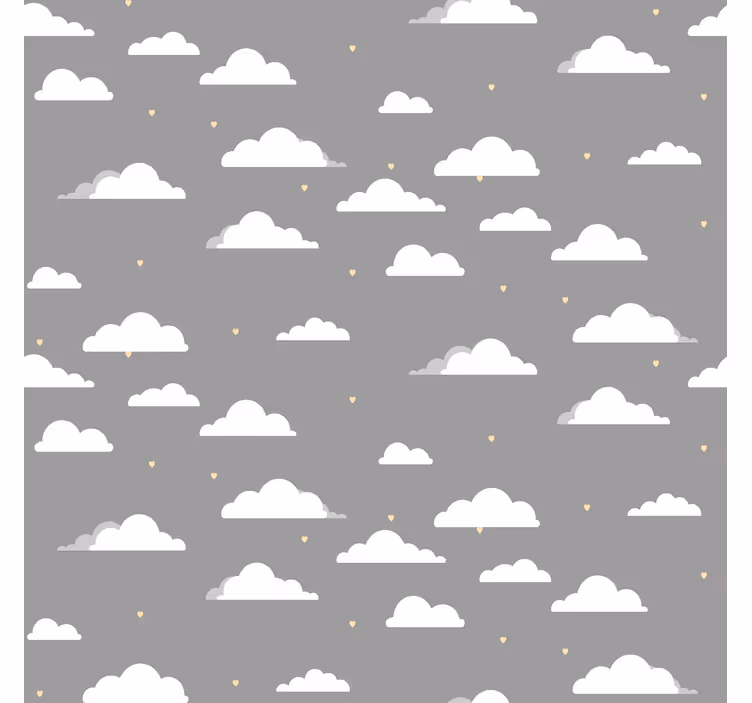 Cortina roller nubes patrón gris - TenVinilo
