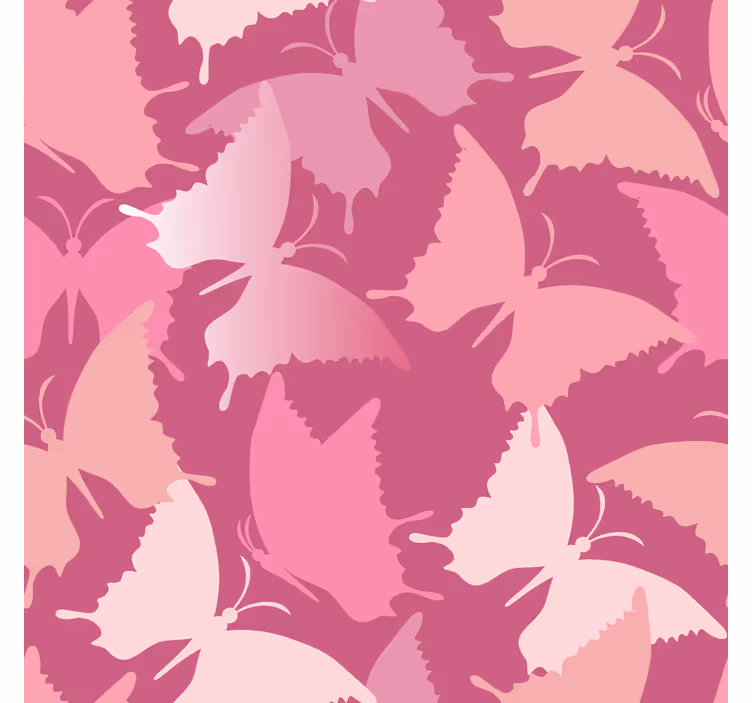 Cortina roller mariposas fondo rosa - TenVinilo