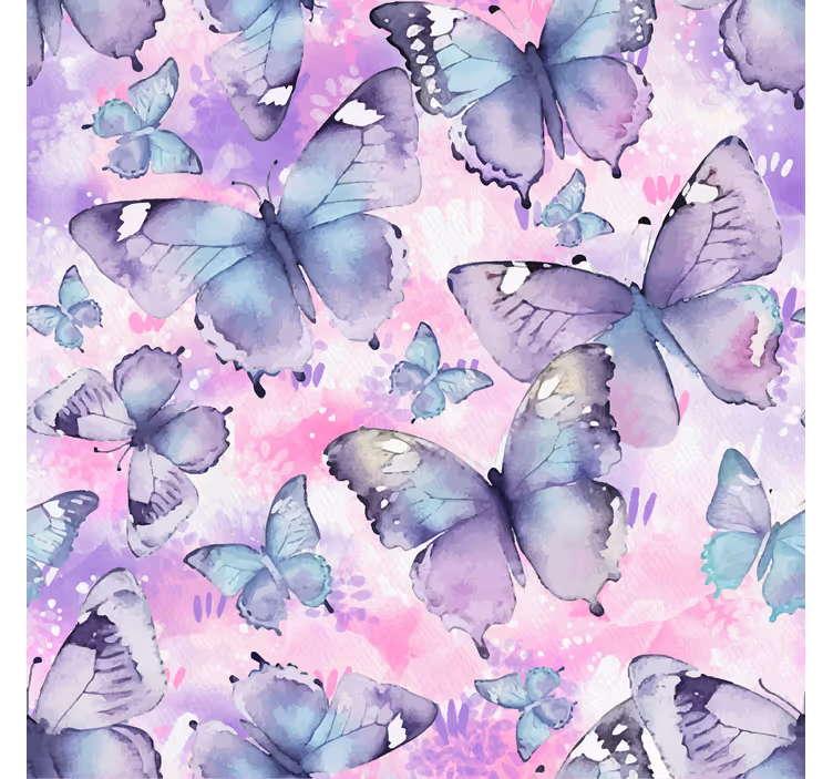 Cortina roller mariposas estilo acuarela - TenVinilo