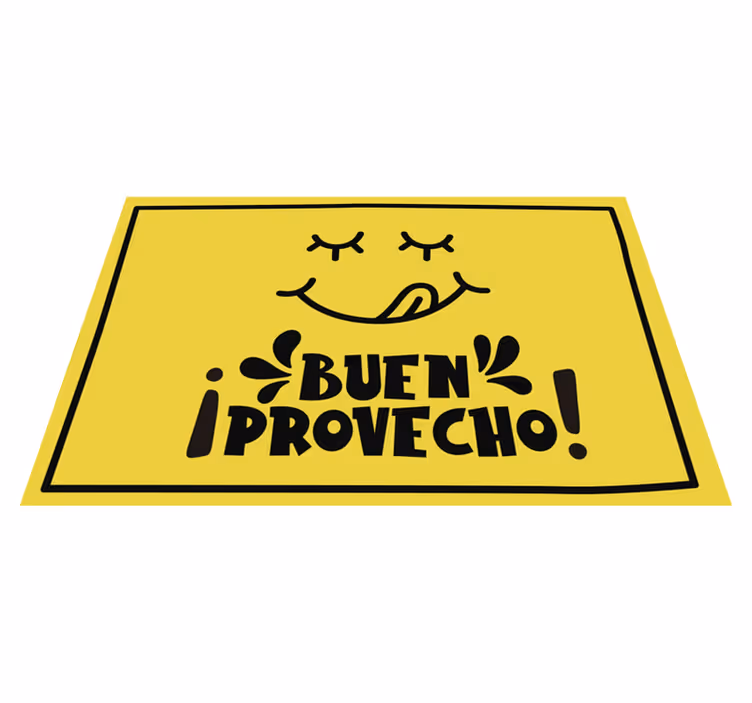 Manteles individuales frase buen provecho - TenVinilo
