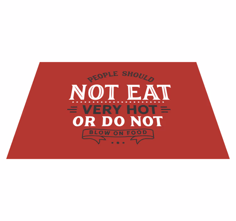 Manteles individuales para restaurantes con frase - TenVinilo