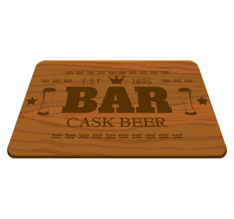 Mantel individual textura madera para bar - TenVinilo