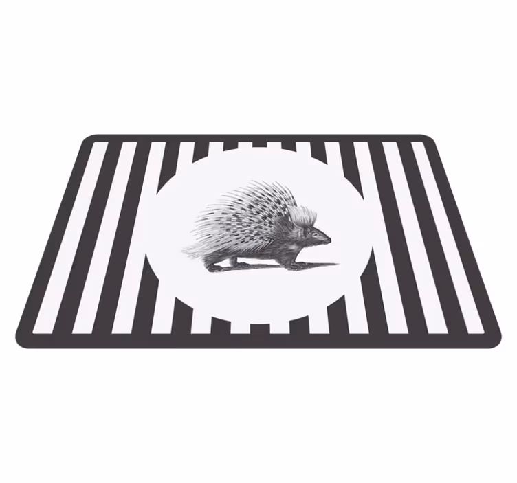 Individual original mesa diseño silueta puercoespín - TenVinilo