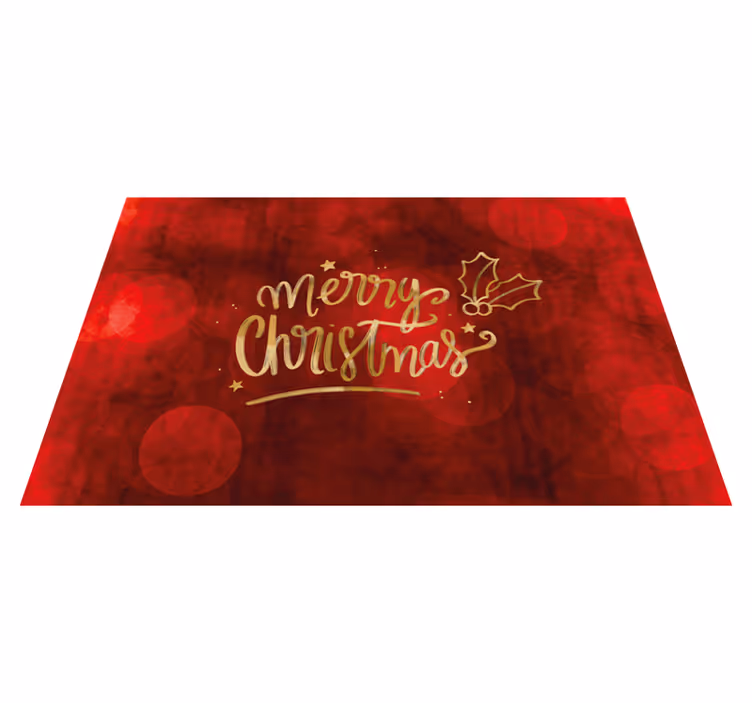 Mantel individual navideño rojo feliz navidad - TenVinilo