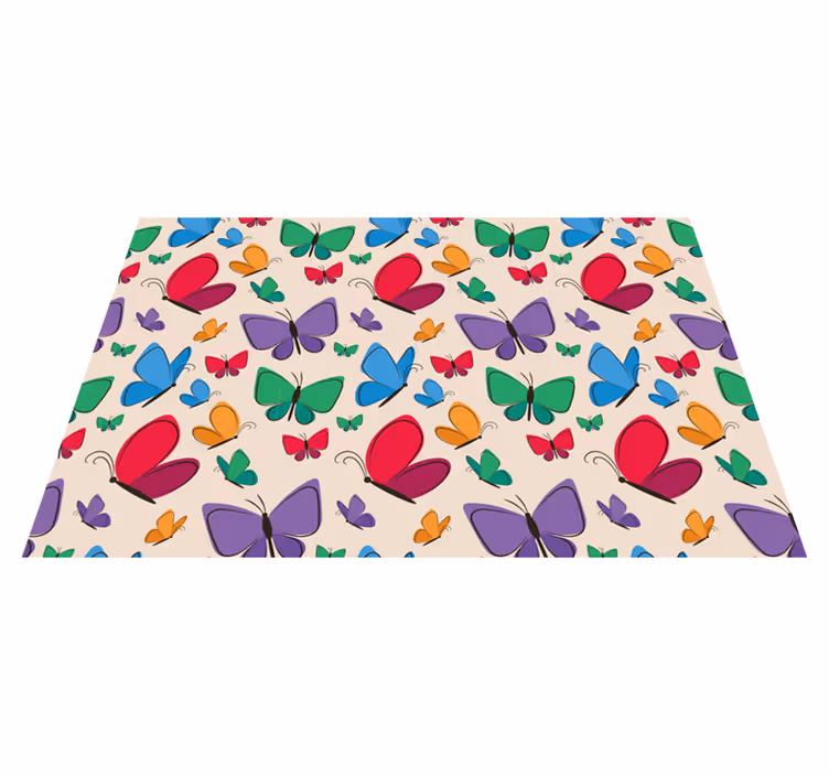 Individual original mesa arreglo de mariposas coloridas - TenVinilo