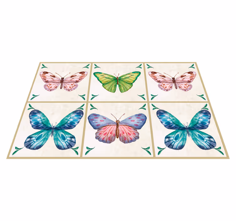Individual original mesa composición de mariposas vibrantes - TenVinilo