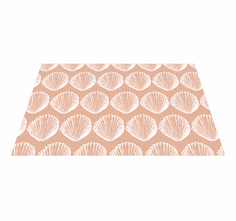Mantel individual imitación patrón de conchas - TenVinilo